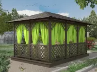 Беседка Кентукки XL в размере 3х4,5 открытого типа по акции Все включено со сборкой №3