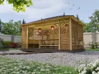 Беседка Колорадо 3х4,5 открытого типа №4