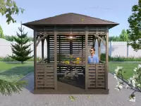 Беседка квадратная Марлен 2,5 х 2,5 №2