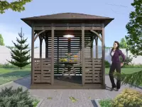 Беседка квадратная Марлен 2,5 х 2,5 №4