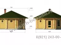 Банька рубленая из бревна