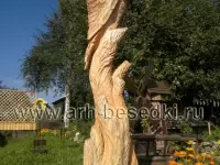 Деревянная скульптура "Сова"