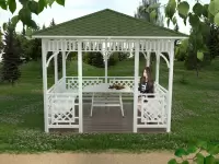 Беседка для дачи Мечта 3х3 вид спереди
