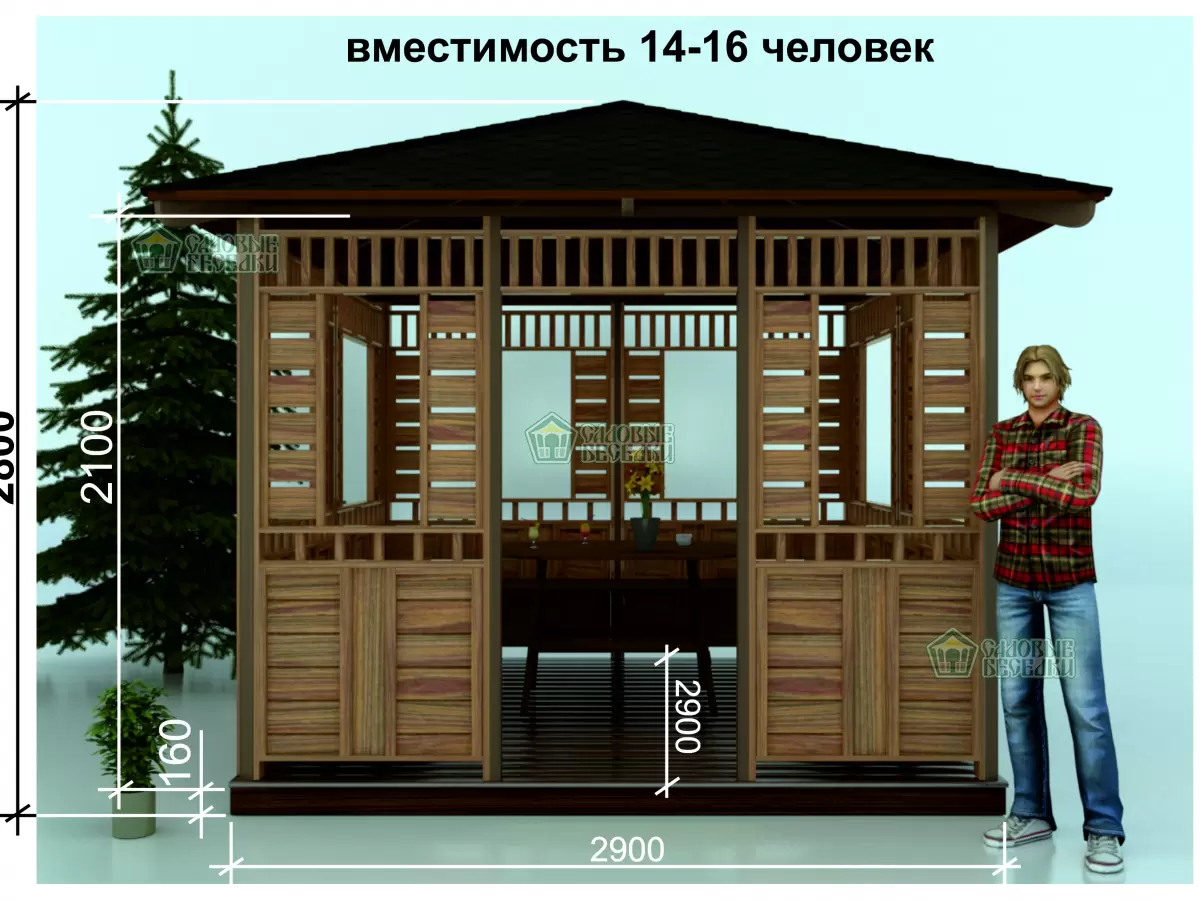 Беседка \"Зодчий 3х3\" по акции все включено.