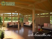 Деревянная веранда "Veranda Lounge" 6х9м