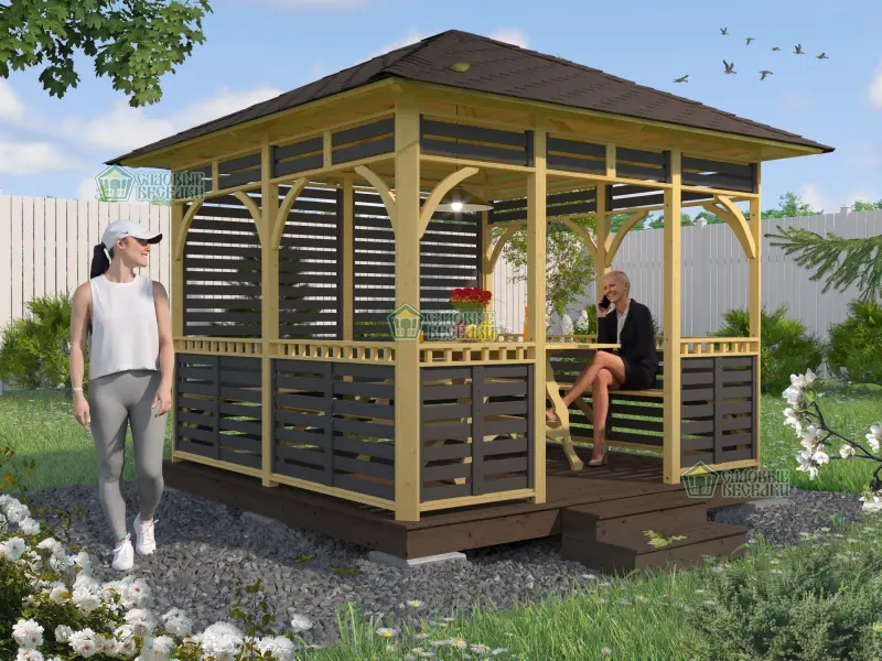 Беседка Оникс Премиум размер 3Х3