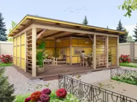 Беседка-веранда Сакура 5,5х7м №2