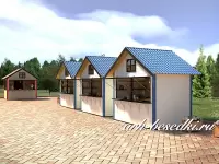 Деревянный ярмарочный домик 2x3м