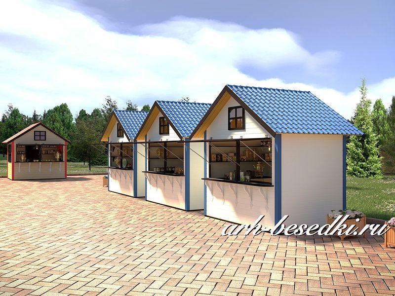 Деревянный ярмарочный домик 2x3м