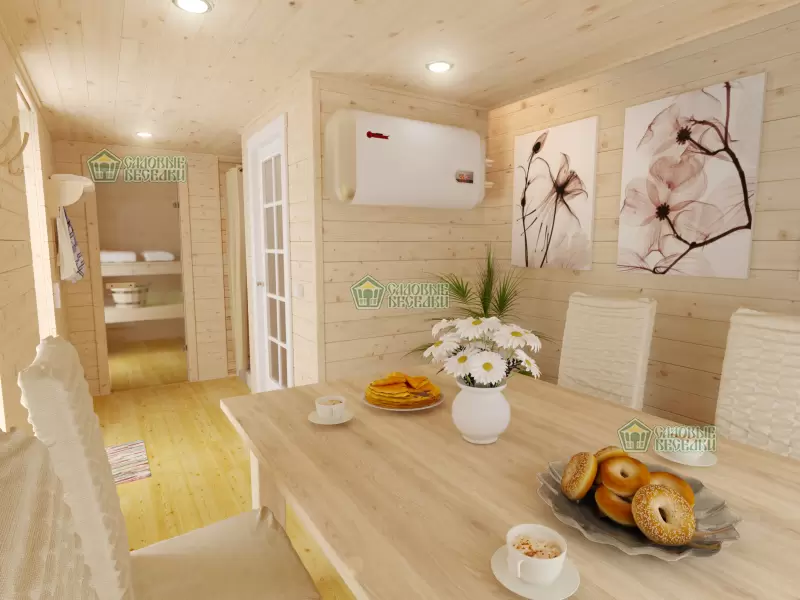 Готовая баня Скандинавия фото интерьера 1