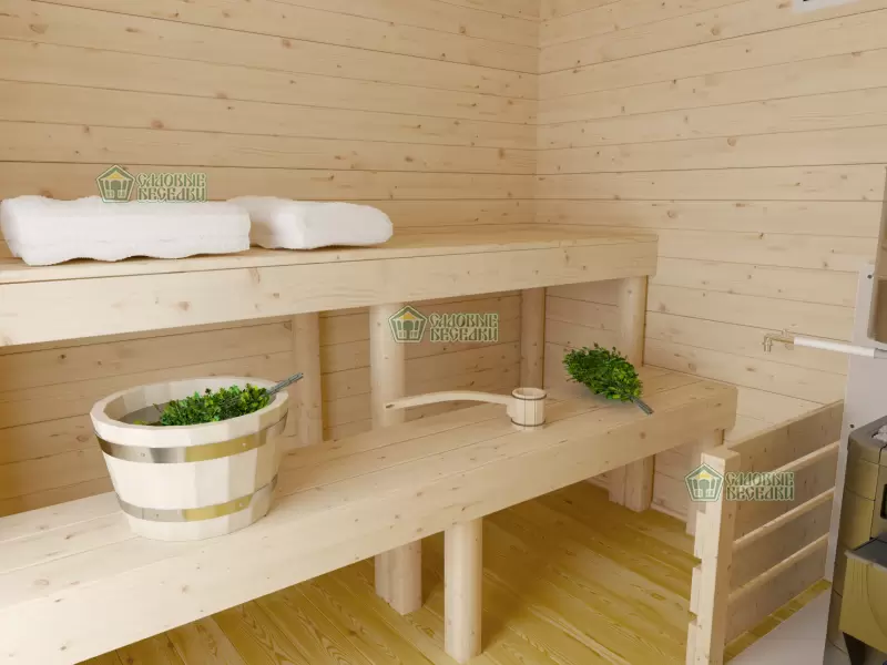 Готовая баня Скандинавия фото интерьера 2