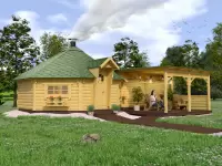 Гриль домик Premium Гранд 5 Комбинированный с открытой верандой 34м2 №2