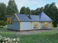 Гриль домик Premium Гранд 7 Комбинированный с открытой верандой 28 м2 №3