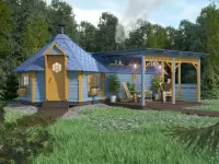 Гриль домик Premium Гранд 7 Комбинированный с открытой верандой 28 м2 №1