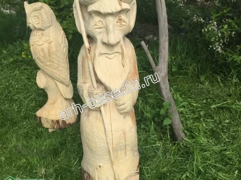 Сказочная скульптура из дерева "Леший"