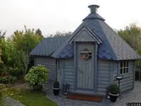 Гриль домик с баней комбинированный 17 м2.