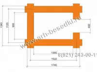 Будка для собаки деревянная бревенчатая, высокая