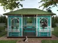 Беседка-навес 3х4 \"Аквамарин\"