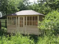 Беседка-павильон застекленный большой