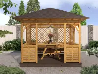 Квадратная беседка Аура размер 3Х3 №2