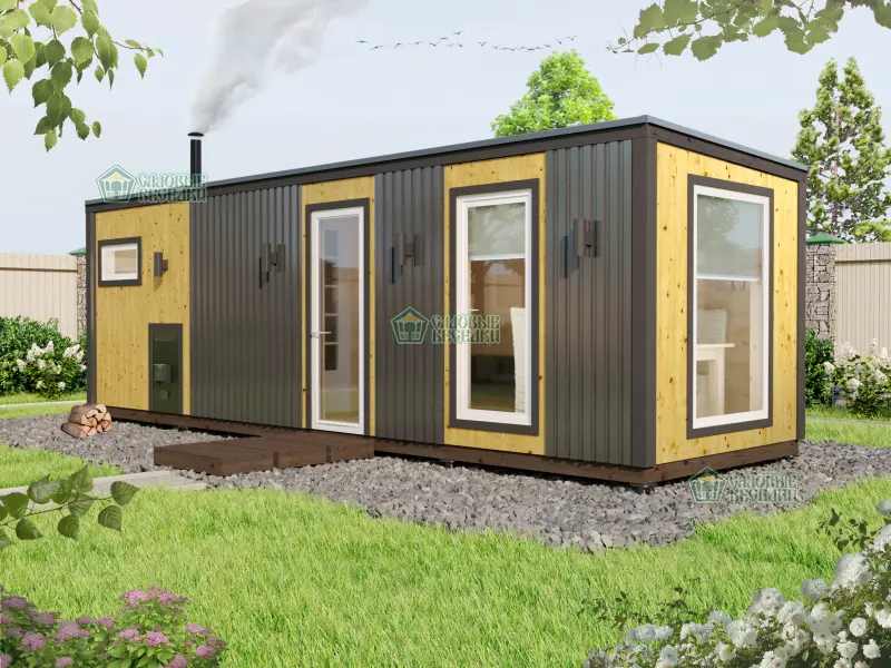 Каркасная баня ”Скандинавия плюс” 2,5х8 фото 2