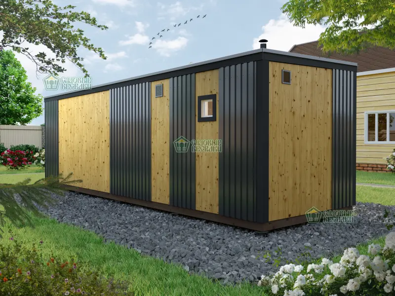 Каркасная баня ”Скандинавия плюс” 2,5х8 фото 5