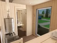 Каркасная мобильная баня 2,4х7 №8