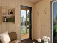 Каркасная мобильная баня 2,4х7 №10