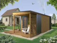 Каркасная мобильная баня 2,4х7 №3