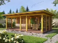 Беседка-веранда Октавия 3,7х7,5м №1