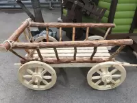 Телега из дерева под старину декоративная средняя