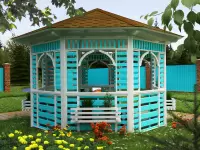Беседка восьмиугольная \"Лазурная\"