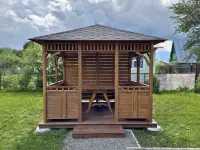 Беседка Аврора 3х3 глухая задняя стенка №5