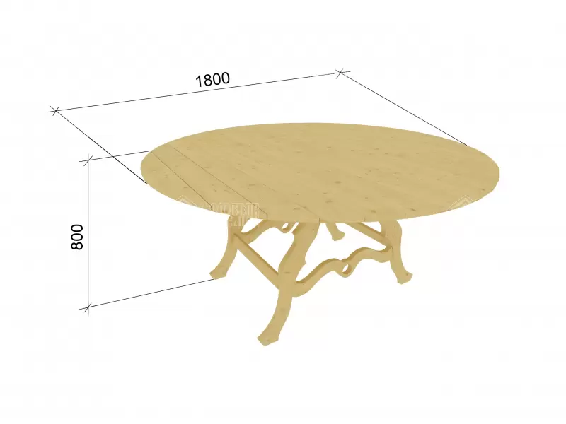 Большой круглый стол 1800 №4