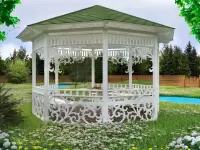 Ажурная беседка "Флоренция XL-1" в саду