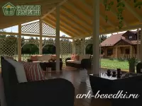 Деревянная веранда "Летний сад" 6х9м