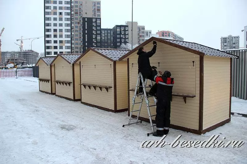 Сборка ярмарочного домика 