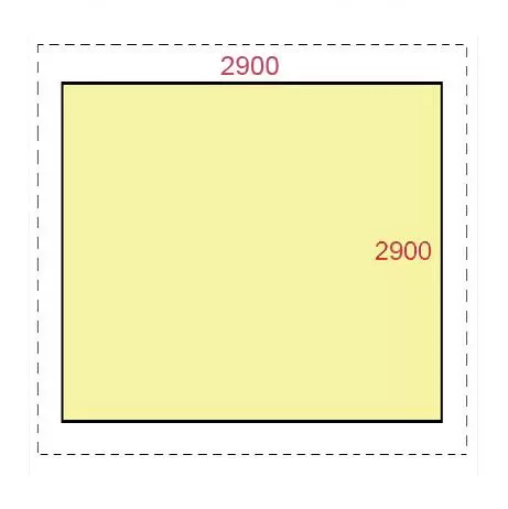 Размер по основанию садовой деревянной беседки 2900x2900