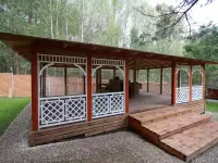 Веранда "Рижская" прямоугольная спереди