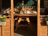 Стол квадратный для беседки 3х3 м №3