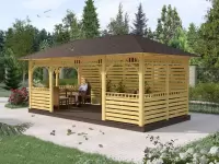 Веранда деревянна Ранчо 3х6 №2