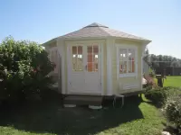 Застекленная беседка восьмигранная 17м2