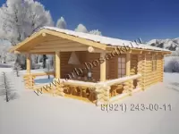 Баня с беседкой