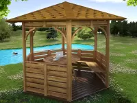 Беседка для дачи в стиле лофт фото