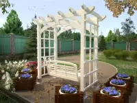 Качель из дерева фото вид с боку