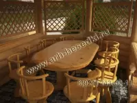 Беседка рубленная из бревна