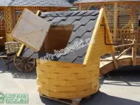 Деревянный колодец. Домик на колодец "цвет Сосна"