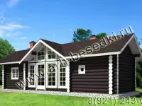 Сруб бани из круглого леса 4500х12000