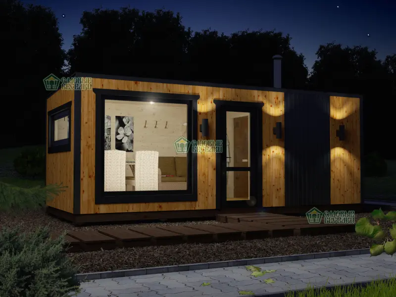 Баня ”Скандинавия” с увеличенной комнатой отдыха 2