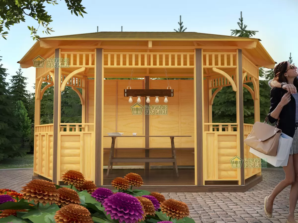 Беседка деревянная \"Сосновая\"
